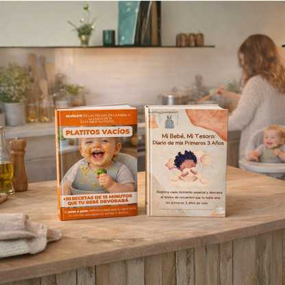Platitos Vacíos: Recetario para bebés de 6-24 meses + Libro de Recuerdos